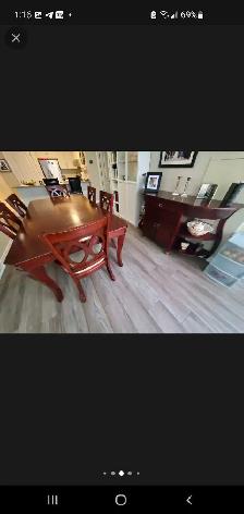 solid wood dining set - Photo 7