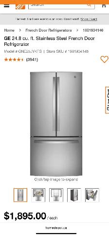 NEW 36" GE French Door Fridge (27.0 Cu.Ft) Interior Water & Ice) - Photo 10