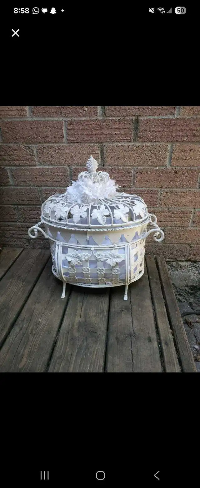 Vintage Style Metal Card Box