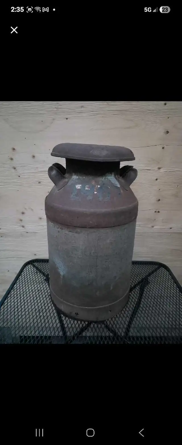 Vintage Metal Milk Can
