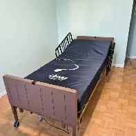 New fully electric hospital bed with mattress and rails for$1300