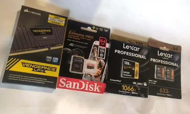 Memory flash cards/ CF card / DDR4 16gb