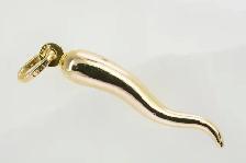 10K CORNICELLO PENDANT