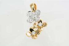 18K DIAMOND FLOWER PENDANT - Photo 2