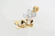 18K DIAMOND FLOWER PENDANT - Photo 3