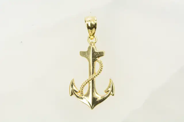 10K ANCHOR PENDANT
