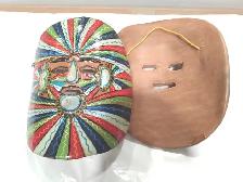 4 MEXICAN POTTERY MASKS / MASQUES EN POTERIE MEXIQUE - Photo 2