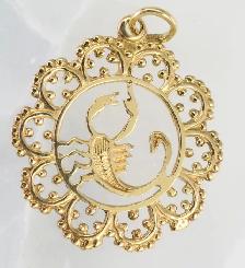 10K SCORPIO PENDANT