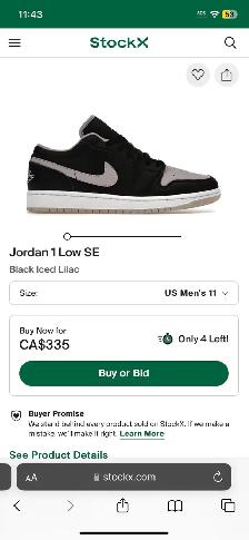 Nike Air Jordan 1 Low SE Black Iced Lilac - Photo 3