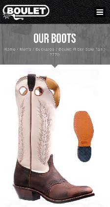 New Authentic Boulet 7770 Buckaroo Cowboy Boots – Size 13 (3E)