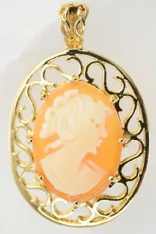 10K CAMEO PENDANT