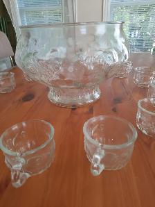 Glass Punch Bowl Set - Photo 3