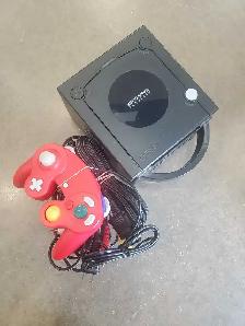 Nintendo GameCube Console with Red Controller