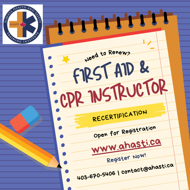 Red Cross Instructor Recertification – Calgary July and August