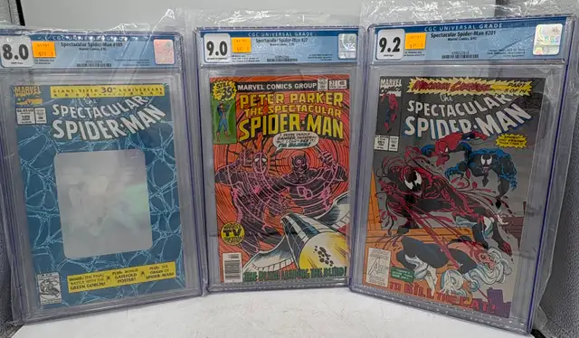 CGC Graded Spectacular Spider-Man Comics - #189 / 201 / 27