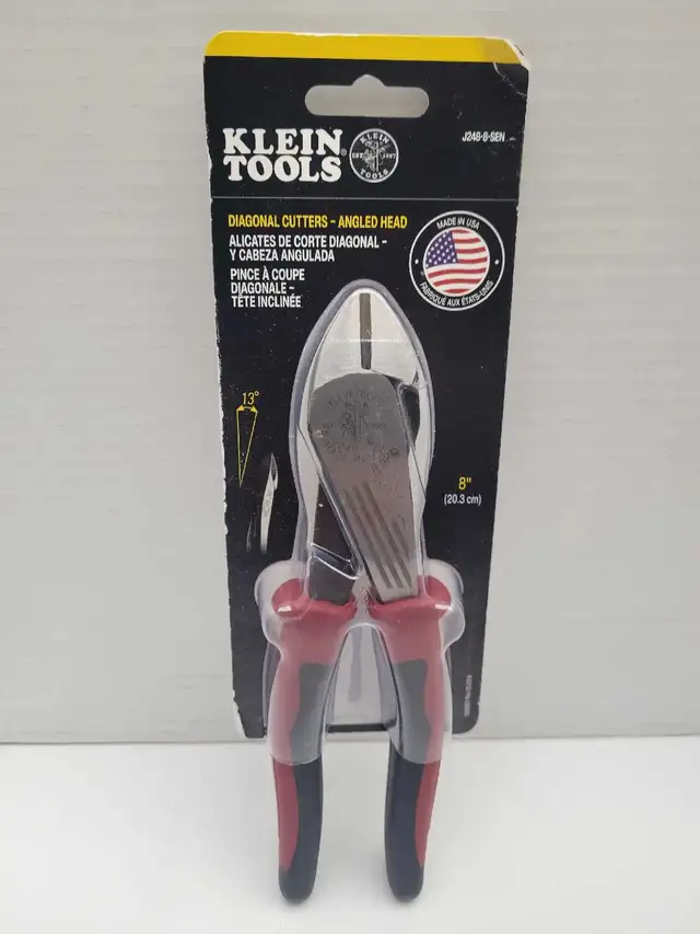 Klein Tools J248-8-SEN Diagonal Cutters - Angled Head NEW