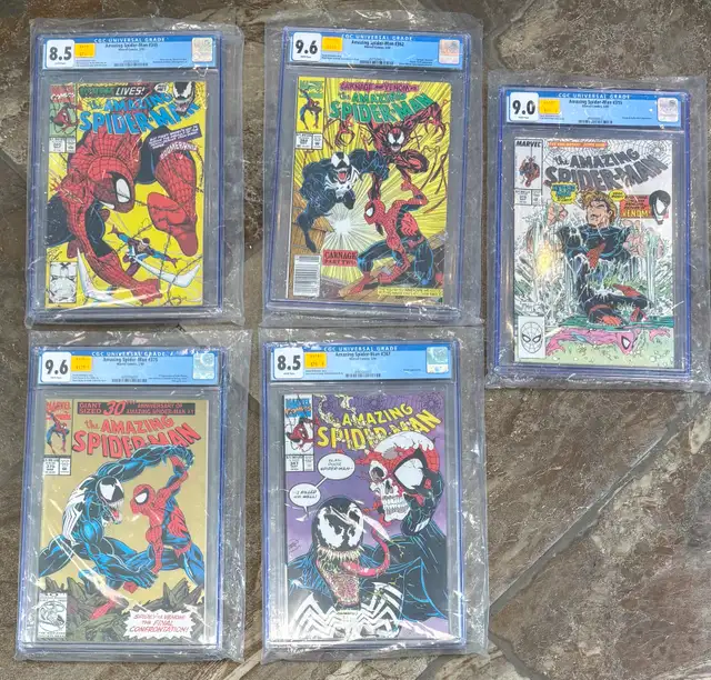 CGC Graded Amazing Spider-Man Comics #315/347/362/375/345