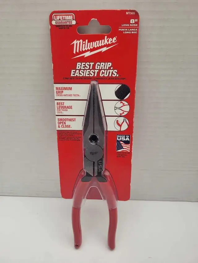 Milwaukee MT505 8' Long Nose Pliers NEW