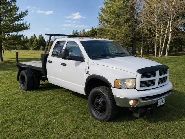 2003 Dodge Ram 3500 5.9 Cummins Dually 4x4 Flatbed – Certified