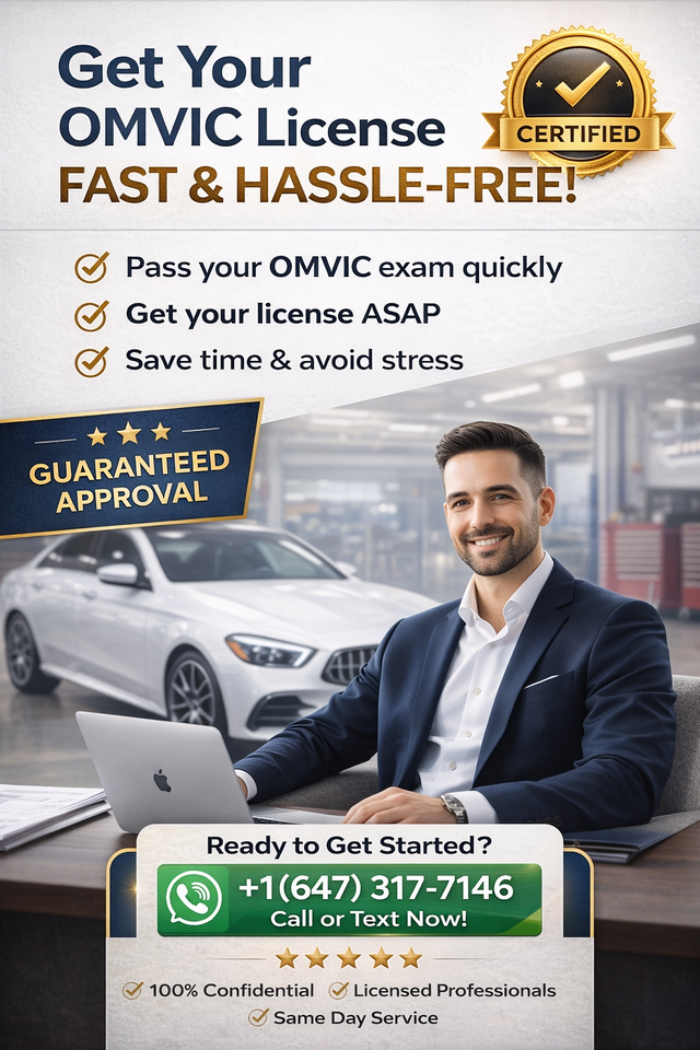OMVIC EXAM? I MAKE IT EASY. YOU GET THE LICENSE.
