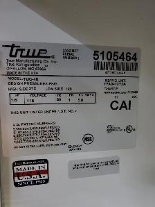 True TUC-48 48′′ 2 Door Under Counter Refrigerator - Photo 10