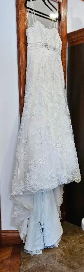 Robe de mariée blanche avec traîne de grande qualité - Photo 5