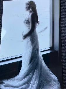 Robe de mariée blanche avec traîne de grande qualité - Photo 6