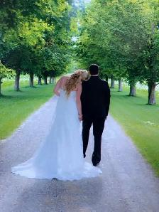 Robe de mariée blanche avec traîne de grande qualité - Photo 7