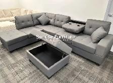4 Seater Sectional Sofa Sectional Couch L Shape Sofa Couch New - Photo 8