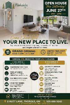 BRAND NEW Parkside Living Apartments - OPEN HOUSE This Saturday!