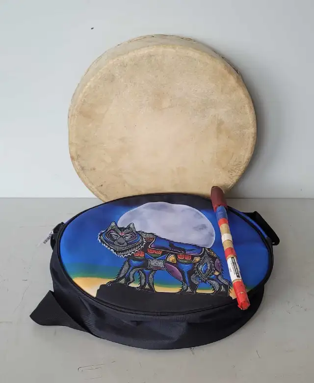 14' Deer Hide Hand Drum With: Drumstick/Bag (32046731)