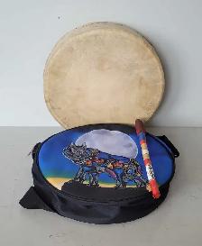 14' Deer Hide Hand Drum With: Drumstick/Bag (32046731)