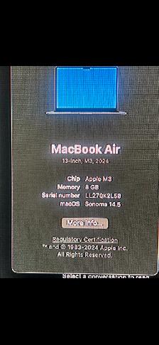 Cracked/Damaged Screen Macbook Air  13' M3 2024 8GB 256 GB $350 - Photo 6