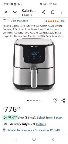 Kalorik air fryer