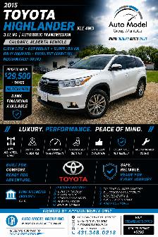 2015 Toyota Highlander XLE 4WD /NAV/HEATED SEATS/LOW KM!