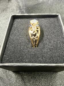 Women's 10K Gold Engagement Ring with Diamonds & Sapphires - Photo 3