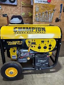 Champion 7800w and 6500 w running