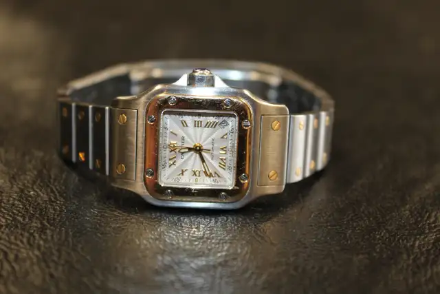Cartier 24mm Santos Galbee Two Tone Automatic Ladies Watch