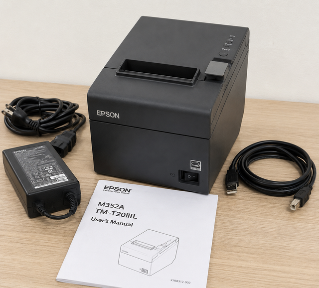 Epson TM-T20IIIL M352A Thermal POS Receipt Printer USB
