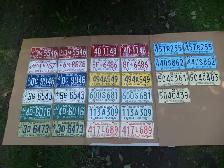 Lot plaques auto