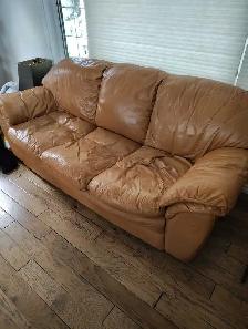 Natuzzi leather couch