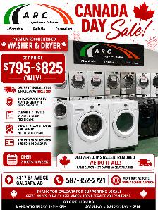 CANADA DAY SALE ON WASHER & DRYER $755-$825 FREE DELIVERY