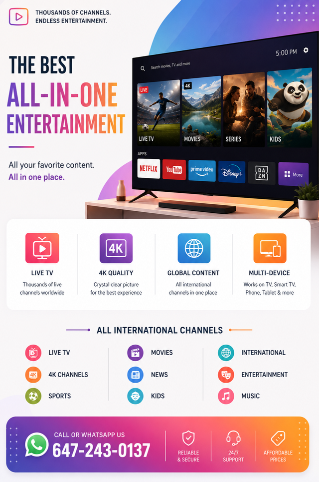 All In one tv connectivity - Extreme 4k quality