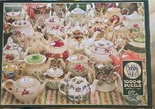 Cobble Hill Teapots 1000 Piece Puzzle USED