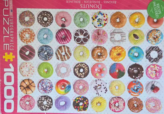 Eurographics Donuts Puzzle 1000 Pieces USED