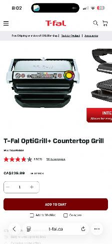 T-Fal OptiGrill   Countertop Grill - Photo 4