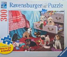 'Puppy Mischief' 300 Piece Ravensburger Puzzle USED