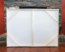 46"x34" Large Flower Canvas Wall Art. Excellent Condition - Photo 3