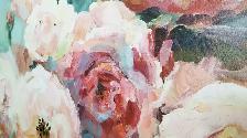 46"x34" Large Flower Canvas Wall Art. Excellent Condition - Photo 5