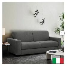 Grey double sized sofa bed by Stearns & Foster